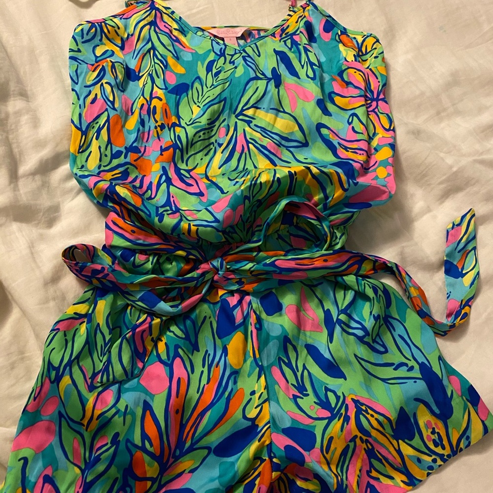 Lilly Pulitzer silk romper NWOT small